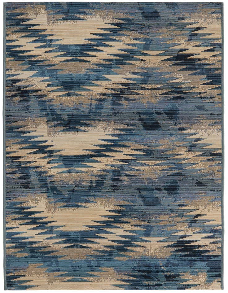 Detail image of 2' 7 x 5' 3 Easy-Clean Modern Indoor / Outdoor Runner Rug