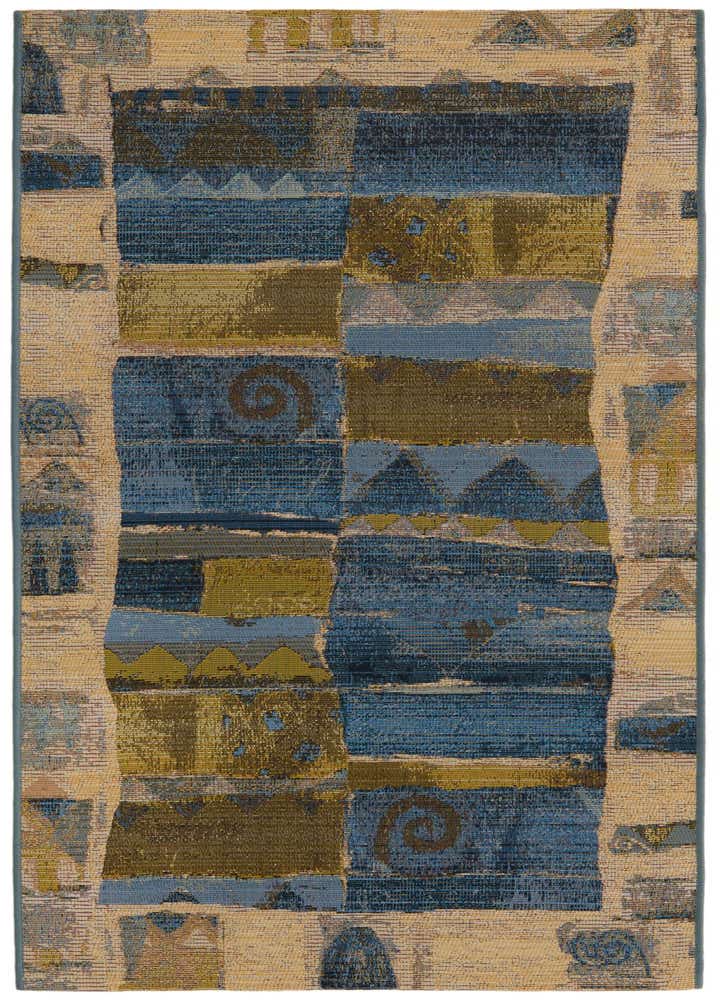 2' 7 x 5' 3 Easy-Clean Modern Indoor / Outdoor Runner Rug
