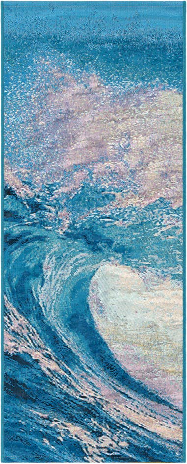 Detail image of 2' x 5' 1 Easy-Clean Modern Indoor / Outdoor Runner Rug