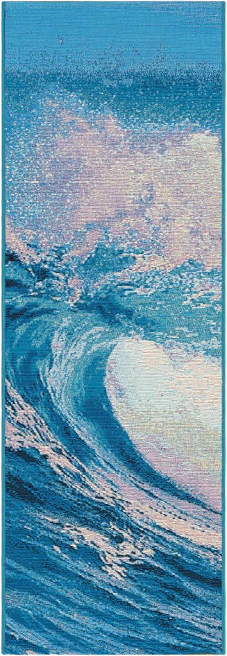 Detail image of 2' x 6' 1 Easy-Clean Modern Indoor / Outdoor Runner Rug