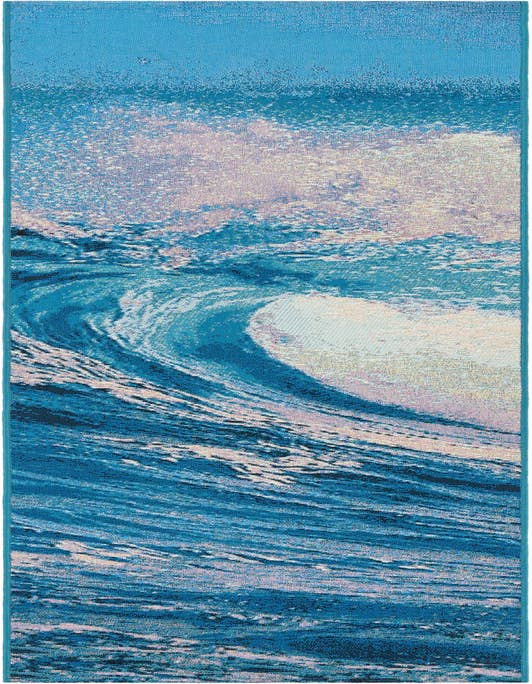 Detail image of 2' x 8' Easy-Clean Modern Indoor / Outdoor Runner Rug