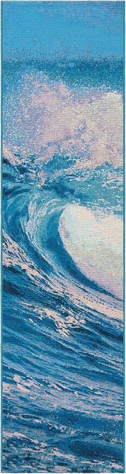 Detail image of 2' x 8' Easy-Clean Modern Indoor / Outdoor Runner Rug