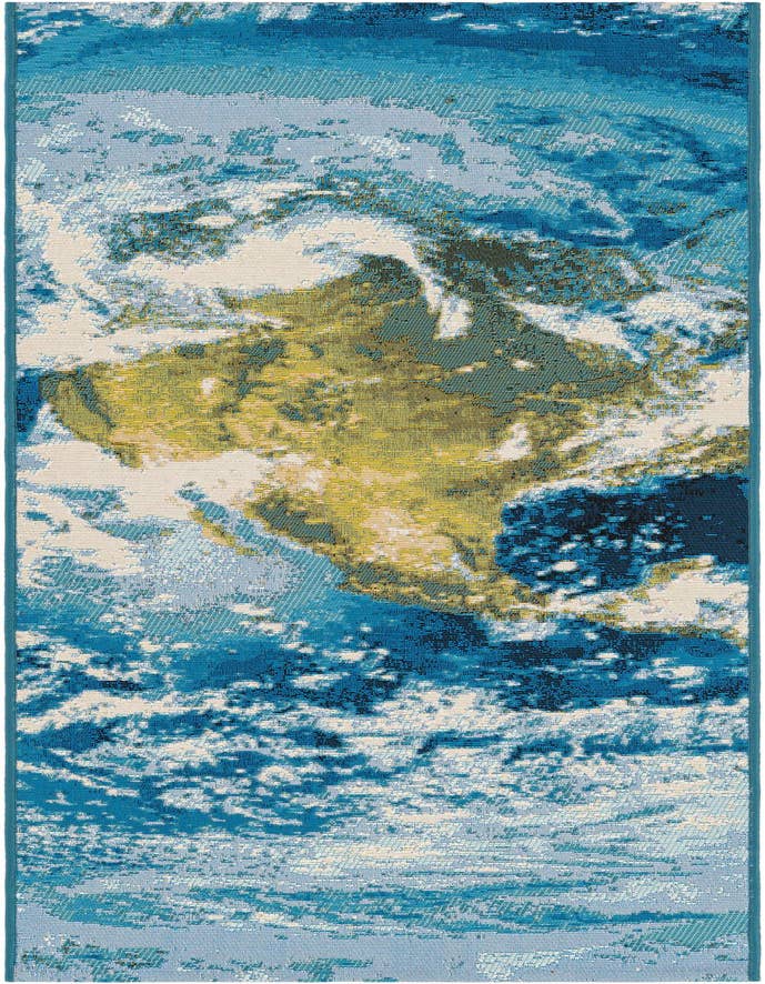 Detail image of 2' x 6' 1 Easy-Clean Modern Indoor / Outdoor Runner Rug