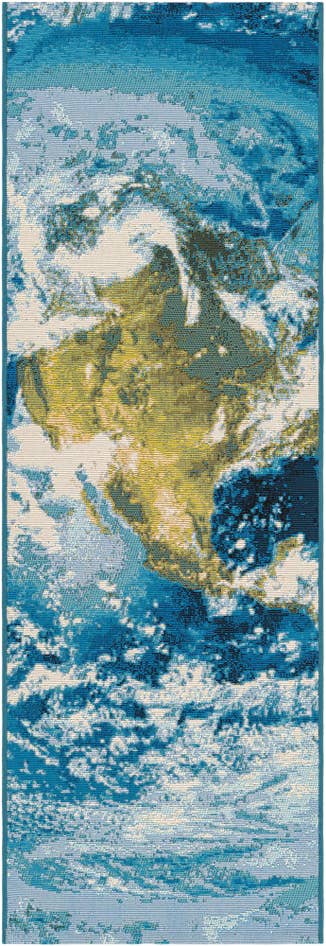 Detail image of 2' x 6' 1 Easy-Clean Modern Indoor / Outdoor Runner Rug