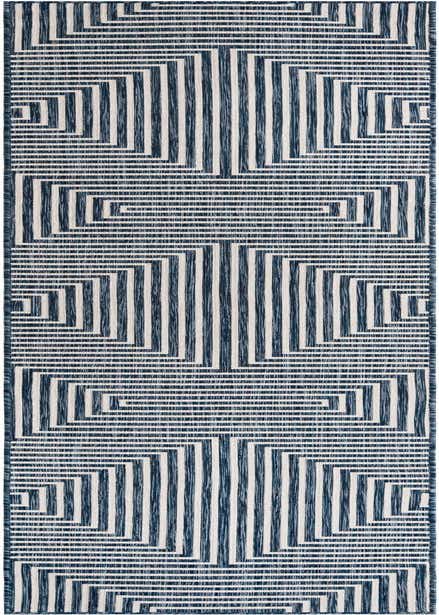 2' 7 x 12' Easy-Clean Modern Indoor / Outdoor Runner Rug