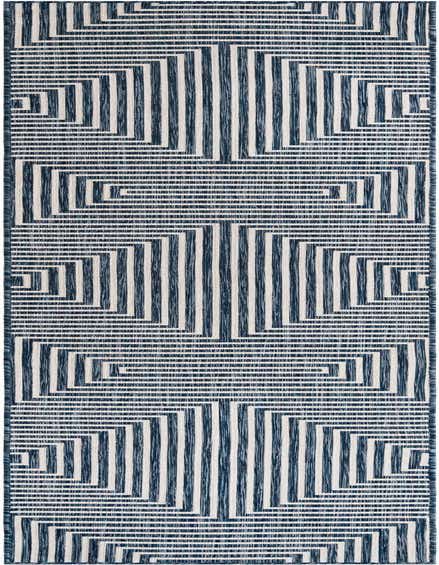 2' 7 x 12' Easy-Clean Modern Indoor / Outdoor Runner Rug
