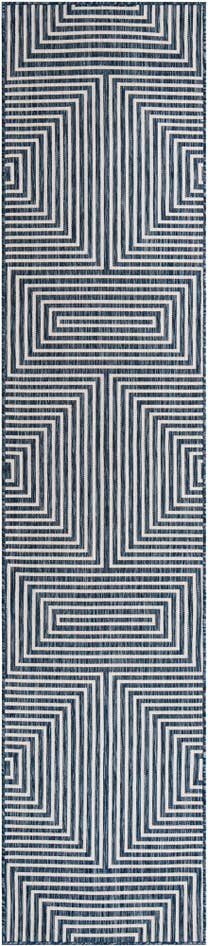 Detail image of 2' 7 x 12' Easy-Clean Modern Indoor / Outdoor Runner Rug