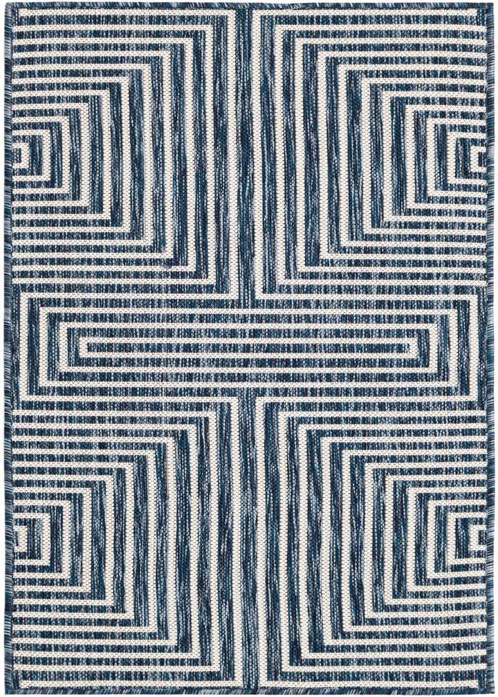 2' x 4' Easy-Clean Modern Indoor / Outdoor Runner Rug