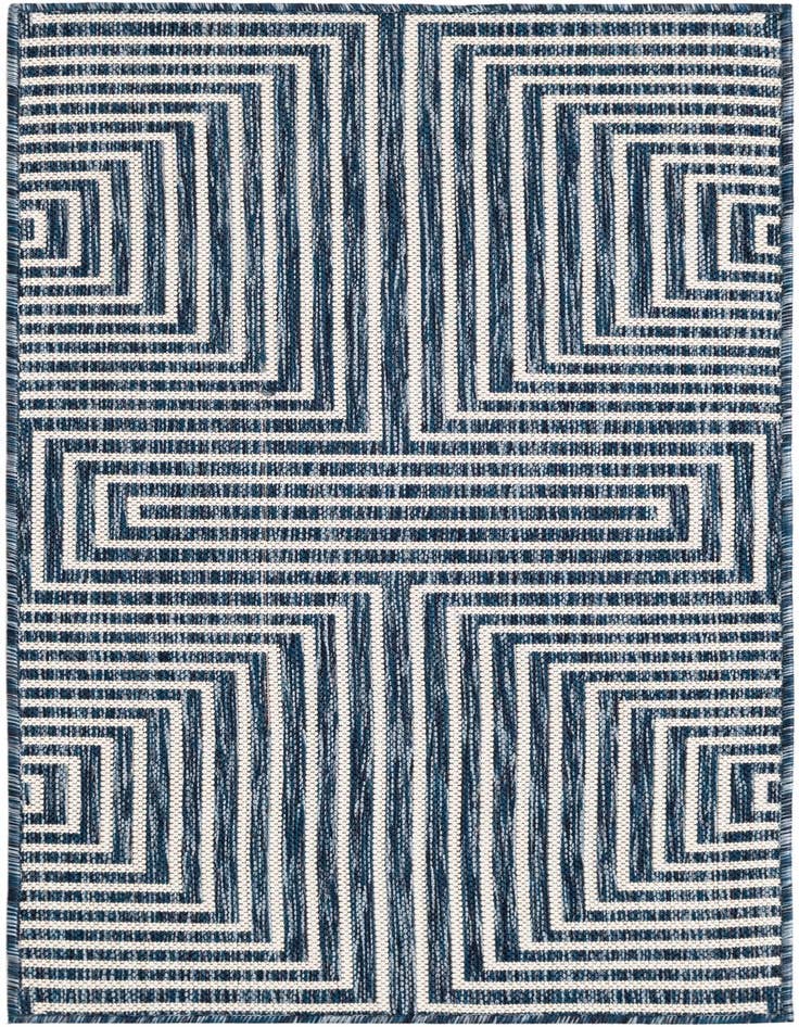 Detail image of 2' x 4' Easy-Clean Modern Indoor / Outdoor Runner Rug