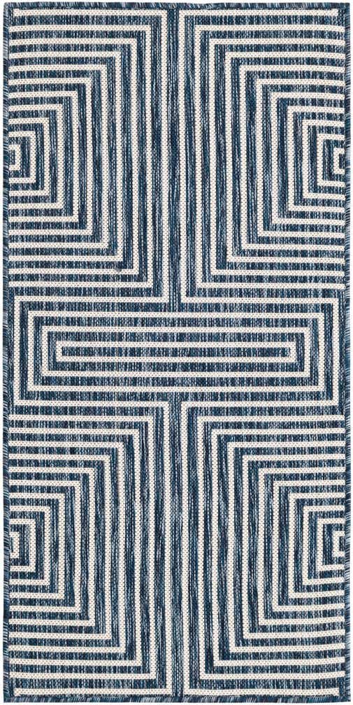2' x 4' Easy-Clean Modern Indoor / Outdoor Runner Rug