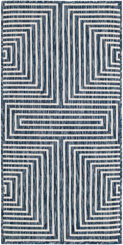 Detail image of 2' x 4' Easy-Clean Modern Indoor / Outdoor Runner Rug