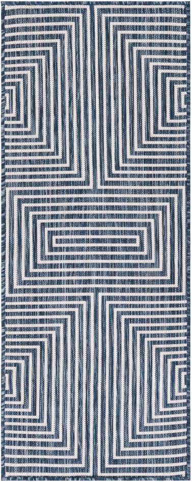 Detail image of 2' x 5' 3 Easy-Clean Modern Indoor / Outdoor Runner Rug
