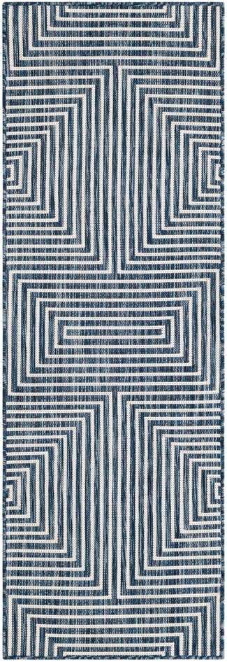 Detail image of 2' x 6' Easy-Clean Modern Indoor / Outdoor Runner Rug