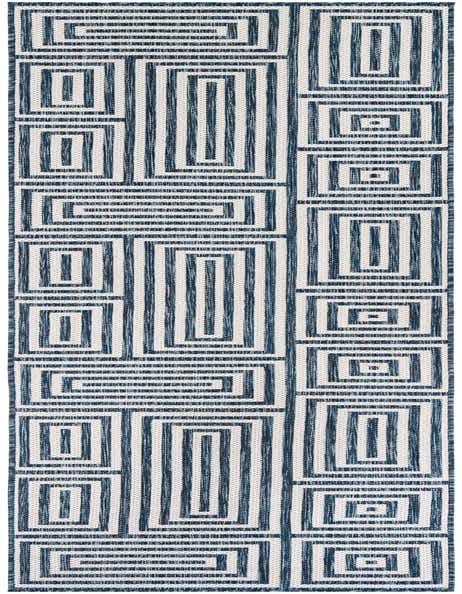 2' 7 x 12' Easy-Clean Modern Indoor / Outdoor Runner Rug