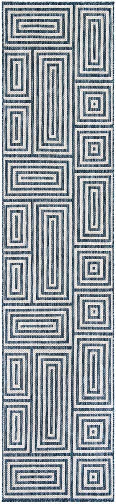 2' 7 x 12' Easy-Clean Modern Indoor / Outdoor Runner Rug