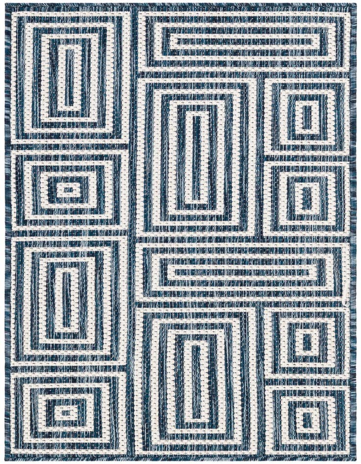 Detail image of 2' x 4' Easy-Clean Modern Indoor / Outdoor Runner Rug