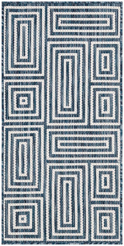 Detail image of 2' x 4' Easy-Clean Modern Indoor / Outdoor Runner Rug