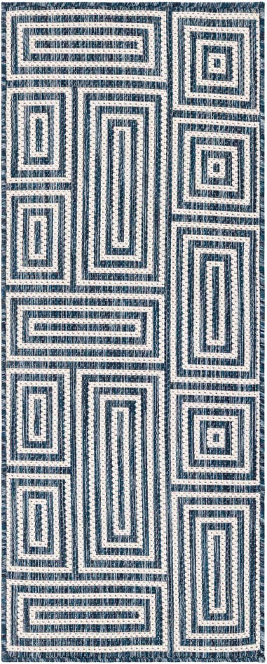 Detail image of 2' x 5' 3 Easy-Clean Modern Indoor / Outdoor Runner Rug
