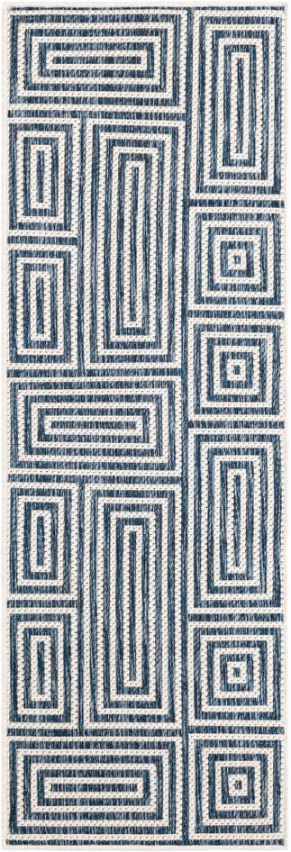 Detail image of 2' x 6' Easy-Clean Modern Indoor / Outdoor Runner Rug