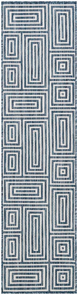 Detail image of 2' x 8' Easy-Clean Modern Indoor / Outdoor Runner Rug