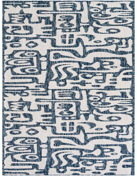 Detail image of 2' 7 x 12' Easy-Clean Modern Indoor / Outdoor Runner Rug