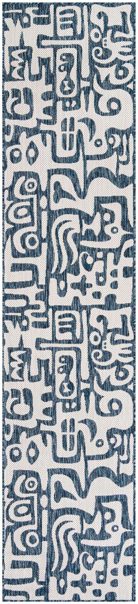 2' 7 x 12' Easy-Clean Modern Indoor / Outdoor Runner Rug