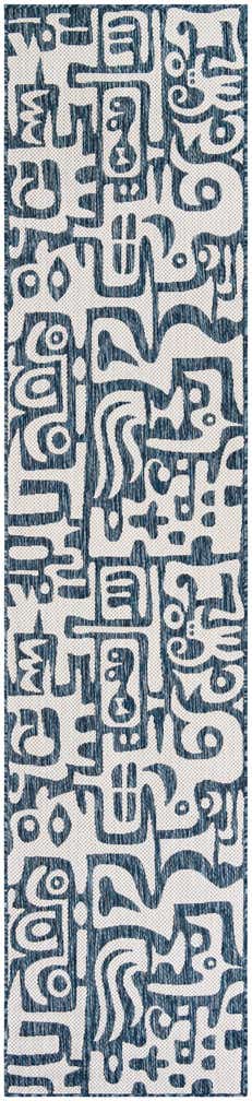 2' 7 x 12' Easy-Clean Modern Indoor / Outdoor Runner Rug