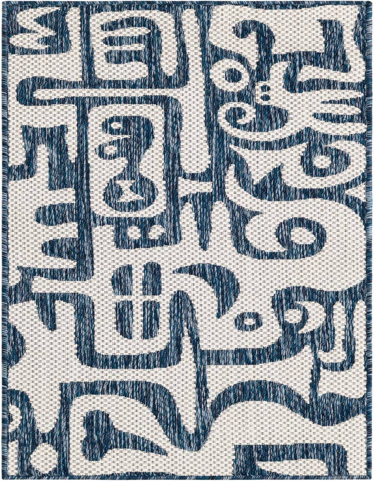 Detail image of 2' x 4' Easy-Clean Modern Indoor / Outdoor Runner Rug
