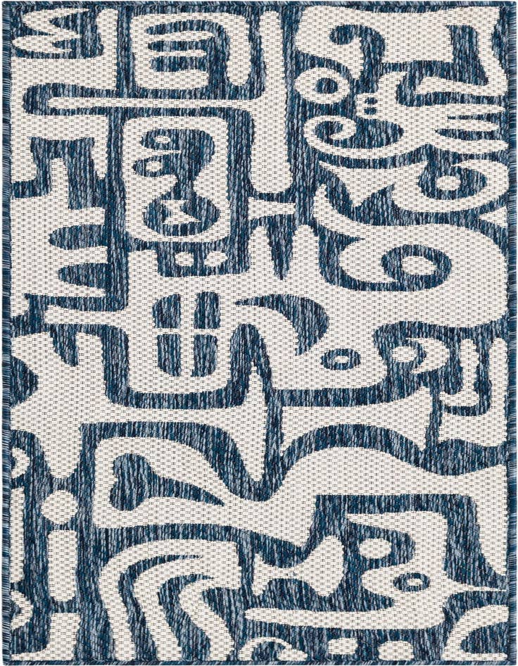 Detail image of 2' x 5' 3 Easy-Clean Modern Indoor / Outdoor Runner Rug