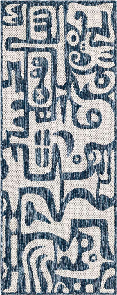 2' x 5' 3 Easy-Clean Modern Indoor / Outdoor Runner Rug