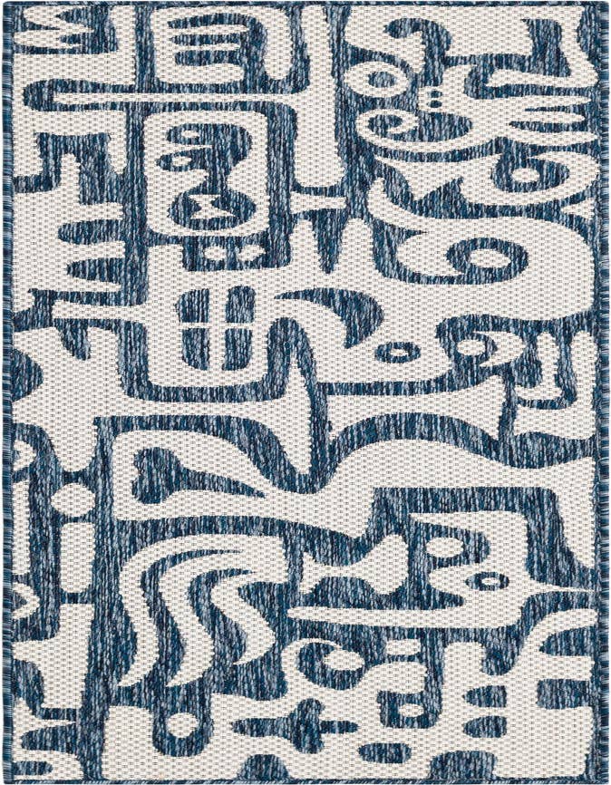 Detail image of 2' x 6' Easy-Clean Modern Indoor / Outdoor Runner Rug