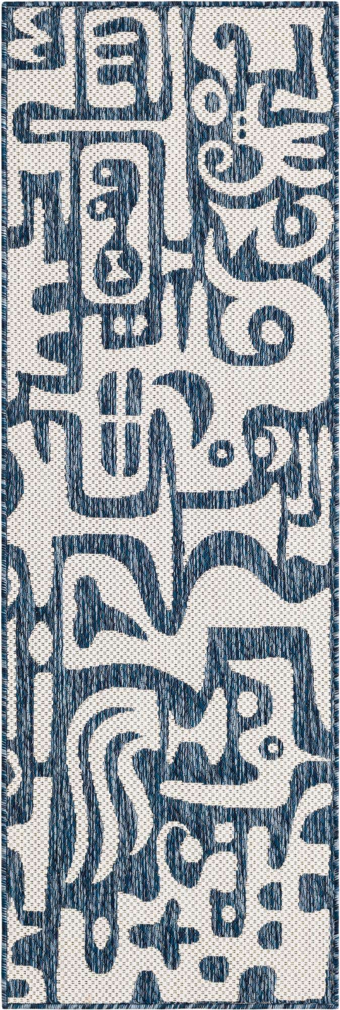 2' x 6' Easy-Clean Modern Indoor / Outdoor Runner Rug