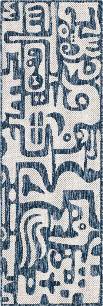 2' x 6' Easy-Clean Modern Indoor / Outdoor Runner Rug
