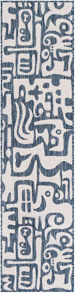 2' x 8' Easy-Clean Modern Indoor / Outdoor Runner Rug