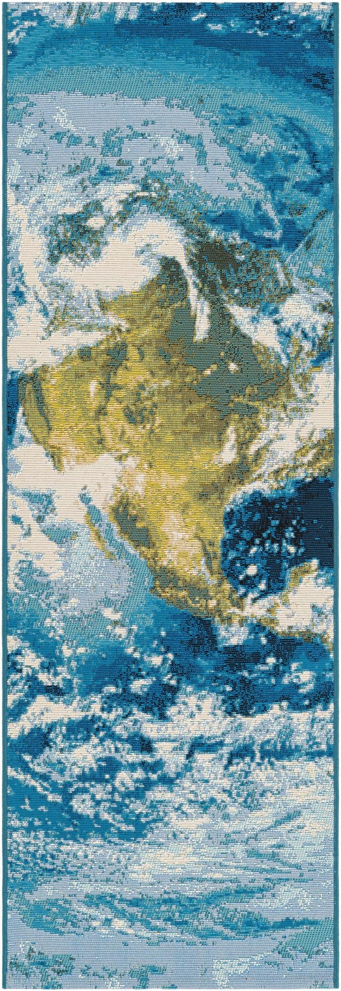 2' x 6' 1  Washable Modern Indoor / Outdoor Runner Rug