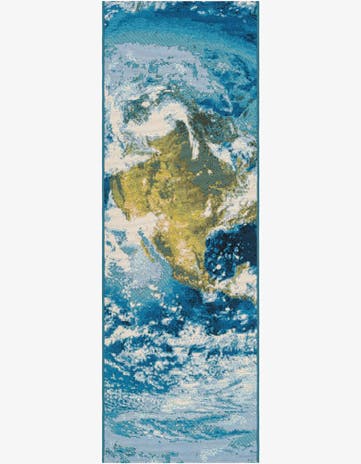 2' x 6' 1 Easy-Clean Modern Indoor / Outdoor Runner Rug