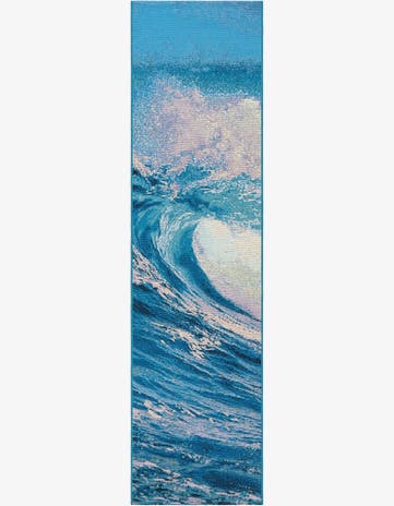 2' x 8' Easy-Clean Modern Indoor / Outdoor Runner Rug