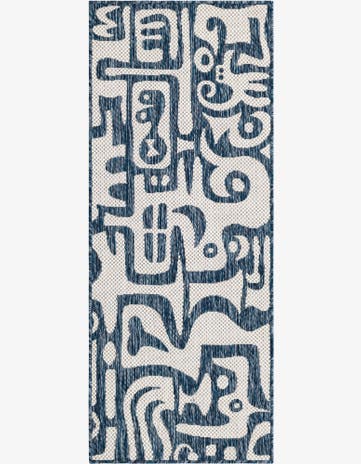 2' x 5' 3 Easy-Clean Modern Indoor / Outdoor Runner Rug