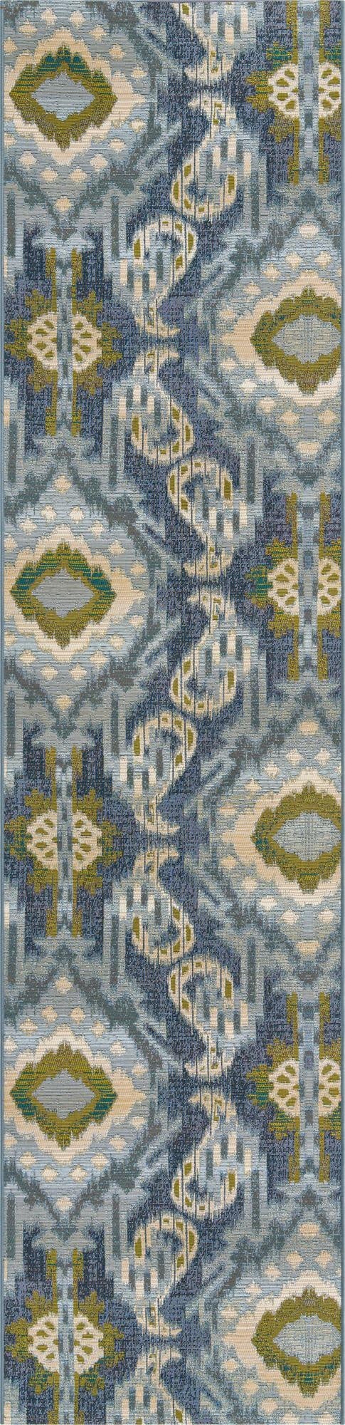 2' 7 x 10'  Washable Modern Indoor / Outdoor Runner Rug