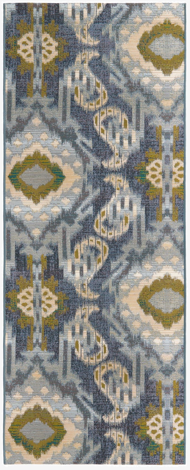 Primary image 2' 7 x 7'  Washable Modern Indoor / Outdoor Runner Rug