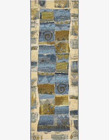 2' x 6' Easy-Clean Modern Indoor / Outdoor Runner Rug