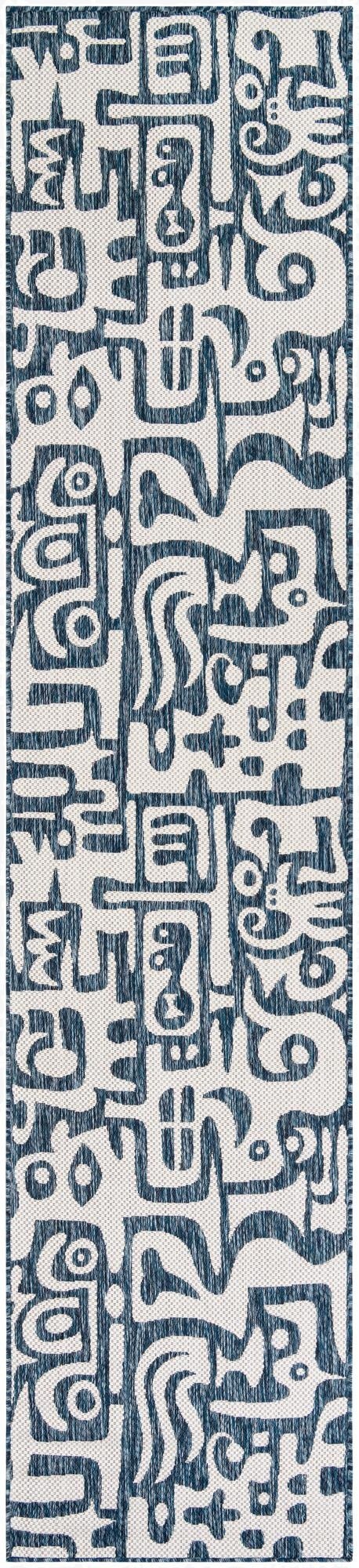 Primary image 2' 7 x 12'  Washable Modern Indoor / Outdoor Runner Rug