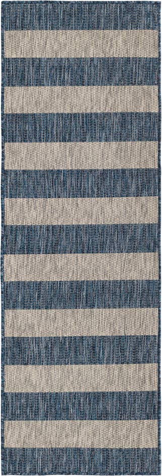 Detail image of 2' x 6' Easy-Clean Ribbon Indoor / Outdoor Runner Rug