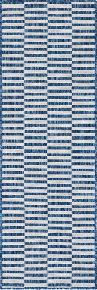 Detail image of 2' x 6' Easy-Clean Ribbon Indoor / Outdoor Runner Rug