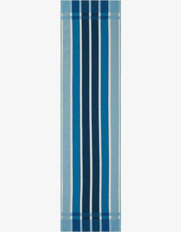 Blue Easy-Clean Ribbon Indoor / Outdoor Runner Rug
