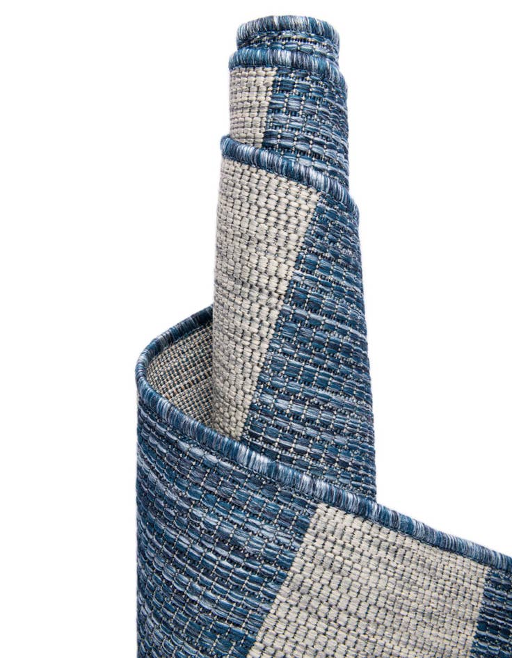 Detail image of 2' x 6'  Washable Striped Indoor / Outdoor Runner Rug