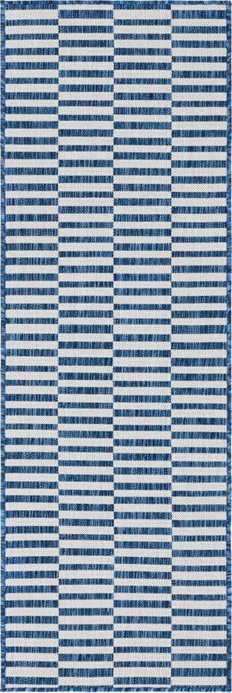 2' x 6' Easy-Clean Striped Indoor / Outdoor Runner Rug