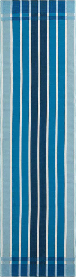 Detail image of 2' 7 x 10' Easy-Clean Striped Indoor / Outdoor Runner Rug