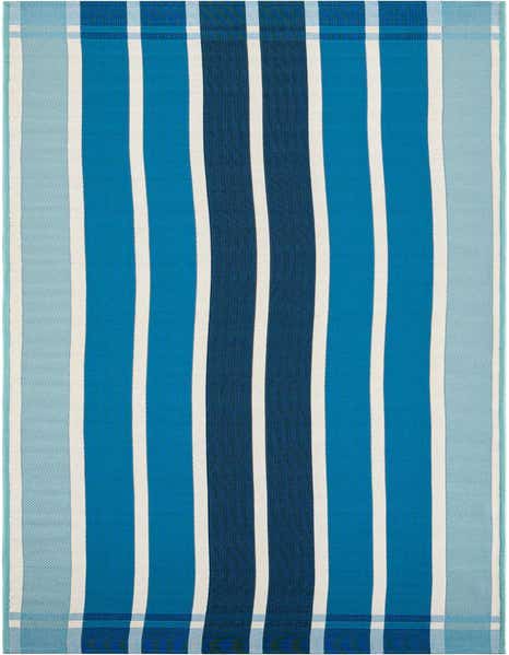 2' 7 x 12' Easy-Clean Striped Indoor / Outdoor Runner Rug