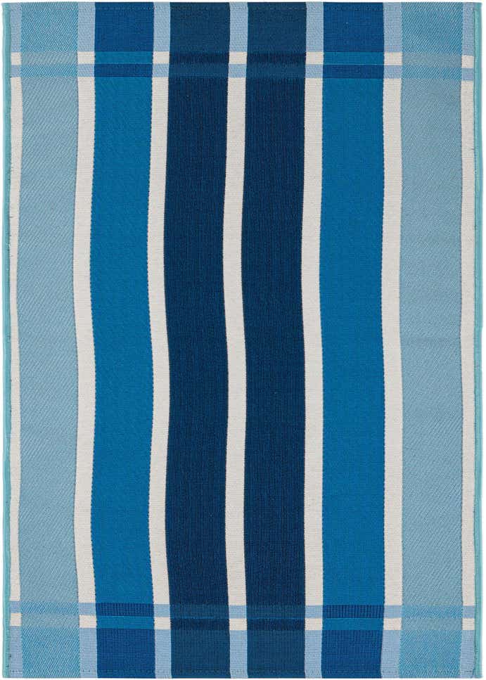 2' x 6' Easy-Clean Striped Indoor / Outdoor Runner Rug